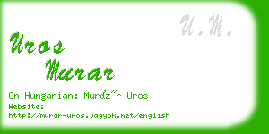 uros murar business card